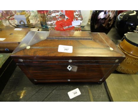 19th Century Rosewood tea caddy
