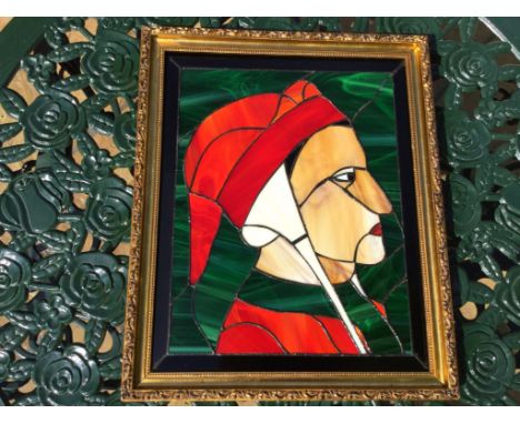 Stained Glass Portrait of 15th Century Poet - Dante