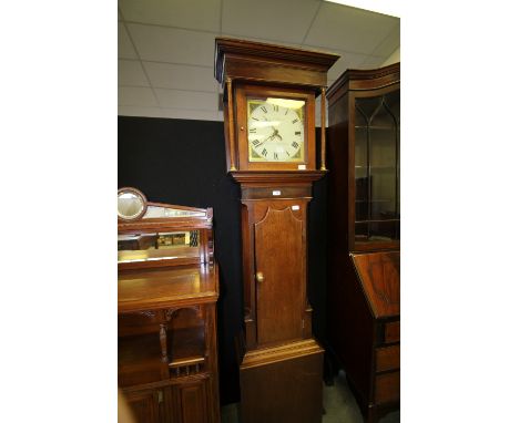 19hr mahogany longcase clock, Martin Roper Penrith (Damage to pendulum)