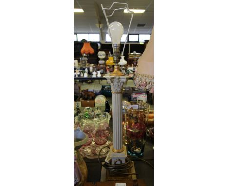 Corinthian type column lamp