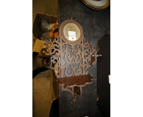 Victorian walnut mirrored wall bracket