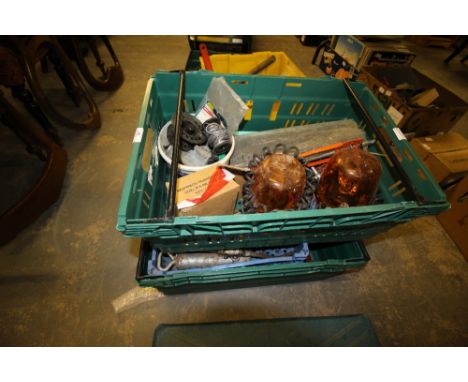 2 boxes of misc tools and fixings etc