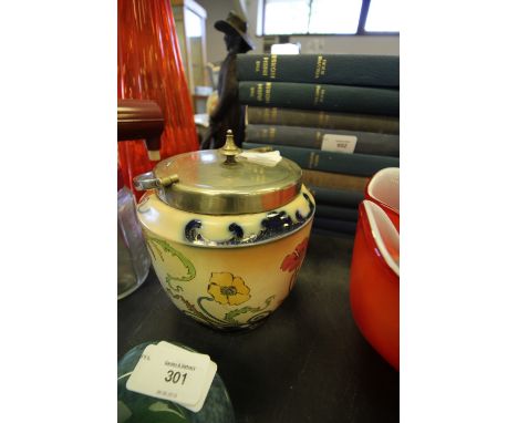 W &amp; R Carlton Ware Poppy Design Biscuit Barrel (pre 1928 trademark)