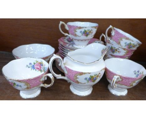 A six setting Royal Albert Lady Carlyle tea service