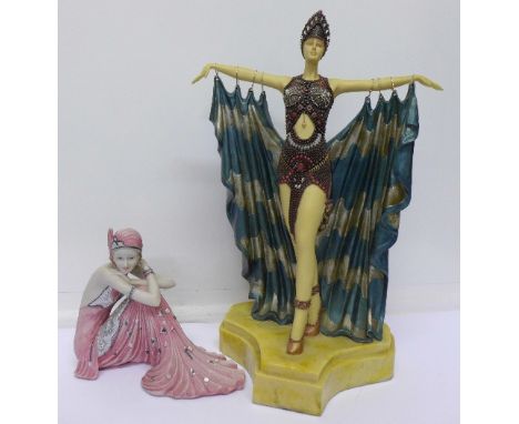 Two Art Deco style figures