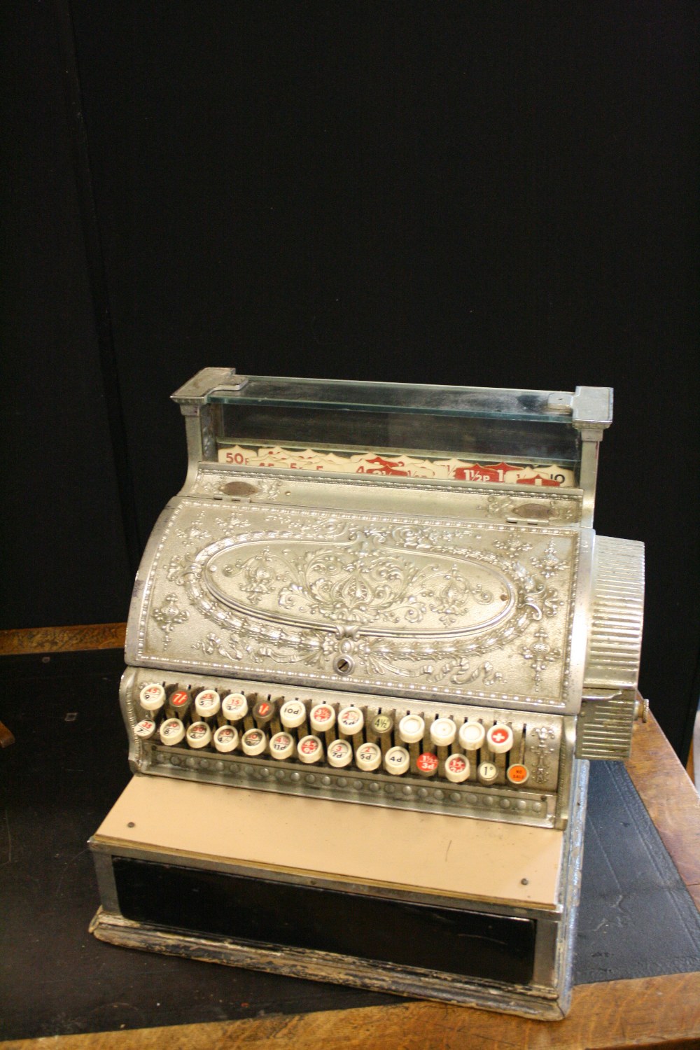 CASH REGISTER a National Dayton Ohio USA antique brass cash register. Factory number 550303 and