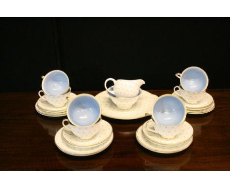 SUSIE COOPER TEA SET - a Susie Cooper Tea set comprising of 8 cups, saucers, plates and a sandwich plate. Also to include a C