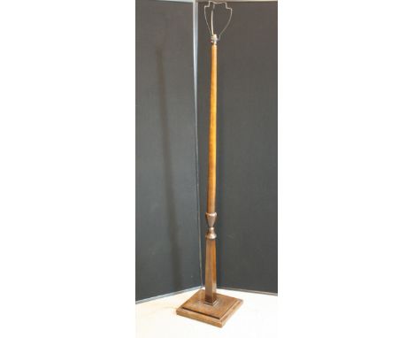 FLOOR STANDING LAMP - a wooden floor standing lamp c1930s measuring approximately 173cm in height.