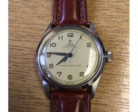 ROLEX TUDOR OYSTER ROYAL - nice clean example of this classic gents vintage automatic timepiece. Cream dial with numeral mark