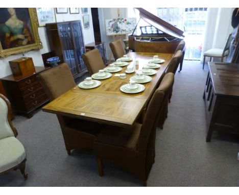 Barker & Stonehouse Flagstone dining table and six associated chairs