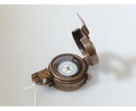 Brass compass stamped TG Co Ltd, London, NA266322, 1940 MkIII