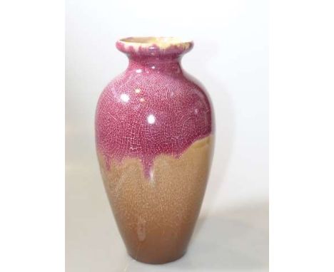 Linthorpe pottery vase, designed by Christopher Dresser (a/f)