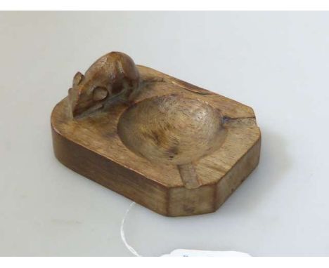 Robert Mouseman Thompson oak ashtray