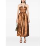 BRAND NEW ULLA JOHNSON SERAPHINA DRESS COPPER CRUSHED METALLIC TAF Size 2 US. RRP £1341. (AO). 101