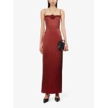 BRAND NEW REFORMATION FRANKIE ROSETTE SILK SPAGHETTI STRAP DRESS Size 4. RRP £300. (AO). 113
