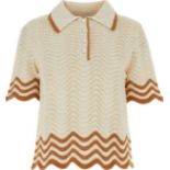 BRAND NEW ZIMMERMANN JUNIE TEXTURED KNIT POLO - 100% COTTON Size 10 UK. RRP £350. (AO). 144