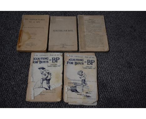 Baden-Powell &amp; Scouting. A 1915, 5th impression My Adventures as a Spy. With; a small selection of Scouting for Boys book