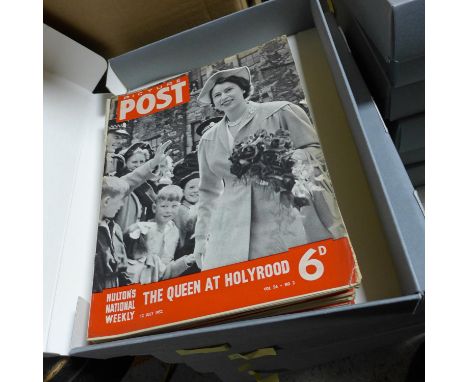 A collection of 100+ 'Post picture' magazines from the 1950's 