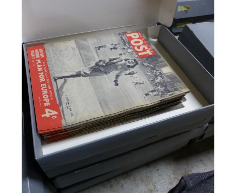 A collection of 100+ 'Post picture' magazines from the 1940's 