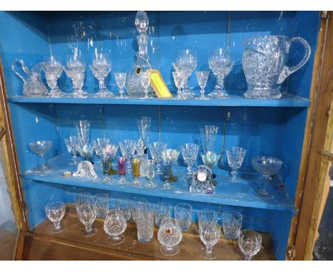 A large collection of 20th century crystal, to include Doulton, Edinburgh, Webb &amp; Corbett and Stuart examples, together w