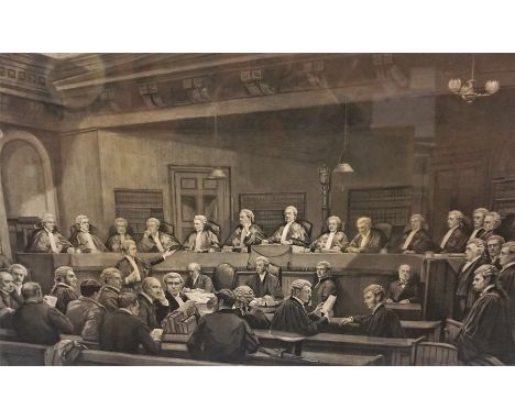 William Skeoch Cumming (Scottish 1864-1929) "The Scottish Bench and Bar 1890" Proof Print, no 99, 45 x 71cm, label for key to
