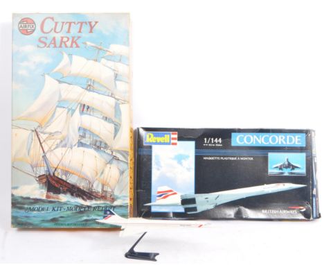 Aeronautics Interest - A Revell 1/144 43.4cm Concorde British Airways model kit, a complete Concorde model kit and an Air fix