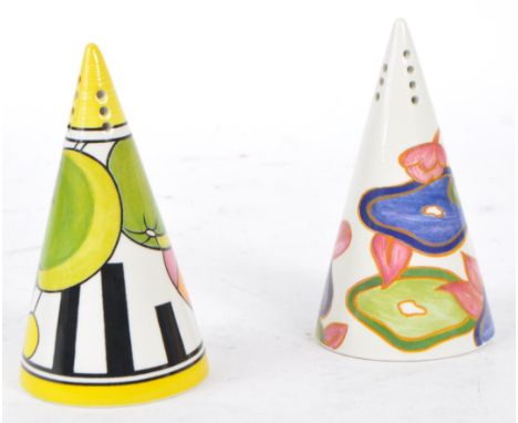 Clarice Cliff -&nbsp;A pair of&nbsp;hand painted&nbsp;sugar sifters by&nbsp;Clarice Cliff. Includes&nbsp;'Apples', the other 