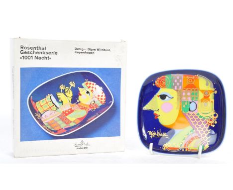 A vintage 20th century circa 1970s Rosenthal studio-line "1001 Nacht" pin dish. The plate having the side portrait of a lady 