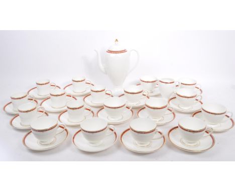 Wedgwood - Late 20th century circa 1980s Wedgwood tea service set. In the Colorado pattern comprising of teapot, cups, saucer