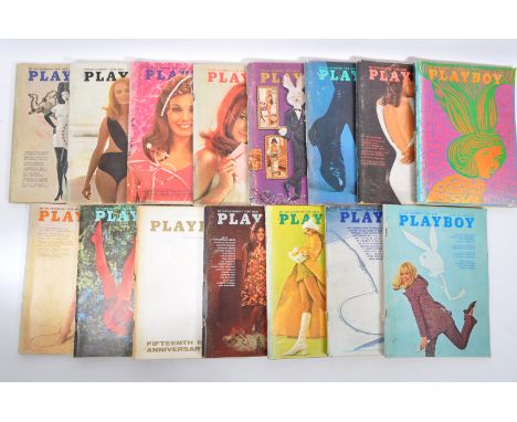 Playboy - American entertain for men magazines. A collection of vintage mid 20th Playboy nude female erotic entertainment mag