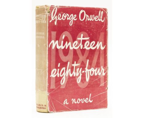 Orwell (George) Nineteen Eighty-Four, first edition, original cloth, slight shelf-lean, light sunning to spine, red dust-jack