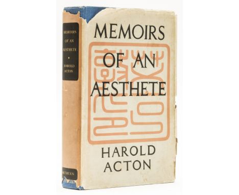 Acton (Harold) Memoirs of an Aesthete, first edition, illustrations, some light spotting to endpapers and edges, original clo