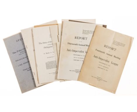 NO RESERVE Philippines.- Collection of Reports from the Anti-Imperialist League, paper pamphlets, original wrappers, some lig