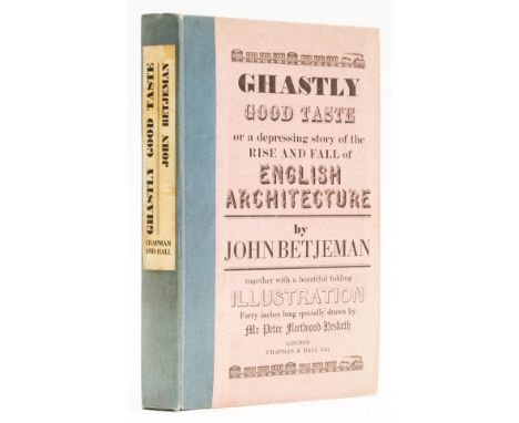 Betjeman (John) Ghastly Good Taste, first edition, errata slip, folding illustration at rear, jacket upper flap loosely inser