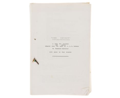 Tolkien (J. R. R.).- Carpenter (Humphrey) "The Hobbit". A Play for Children and Adults, typescript, the sheets hole-punched a