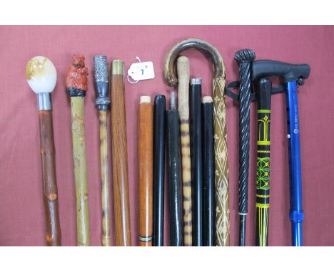 Fourteen Stick Shafts for Spares of Repair, plus one aluminium sectional stick.(14)