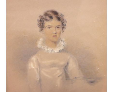 Unattributed 19th Century pencil and charcoal portrait of Jane Briggs (1817-189) 13 x 17 cm, unsigned. Not available for in-h