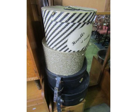 Four vintage hat boxes