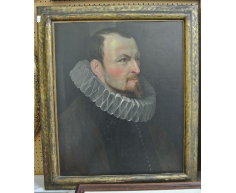 A 19th century oil painting on canvas after Sir Peter Paul Rubens, bust length portrait of Nicolaas Rockox (1560-1640) shown 