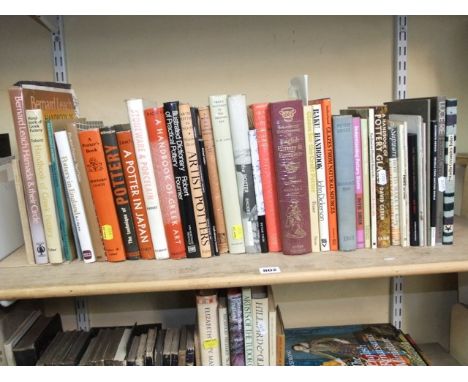 A quantity of reference books about pottery, potters and related subjects to include Bernard Leach, Lucie Rie, Glazes, Slipwa