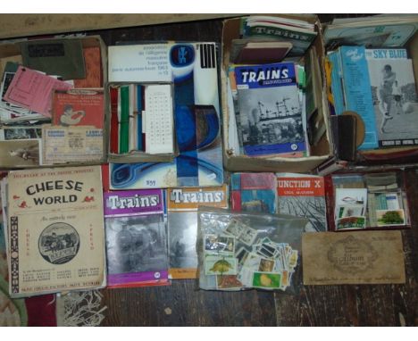 An extensive collection of mixed ephemera including a quantity of Trains Illustrated, all dating from the 1950s, with further