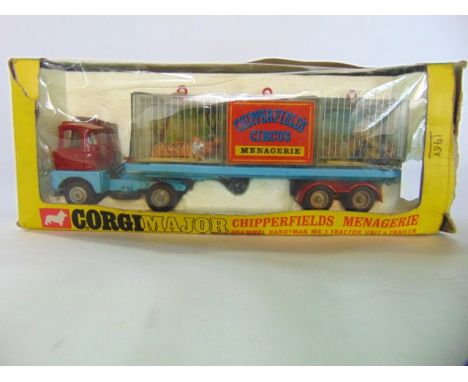 A Corgi Major toy, Chipperfields Menagerie with a Scamell Handyman MK3 tractor unit and trailer, number 1139 complete with an