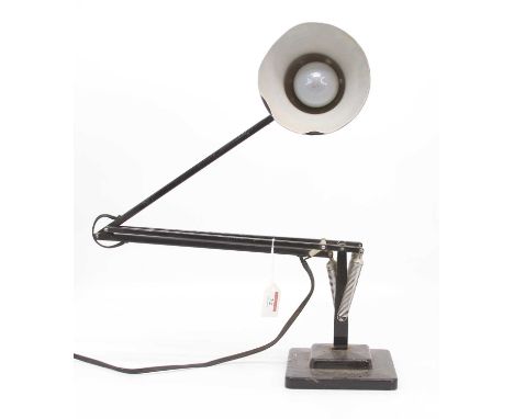 A mid 20th century Herbert Terry black painted angle poise desk lamp