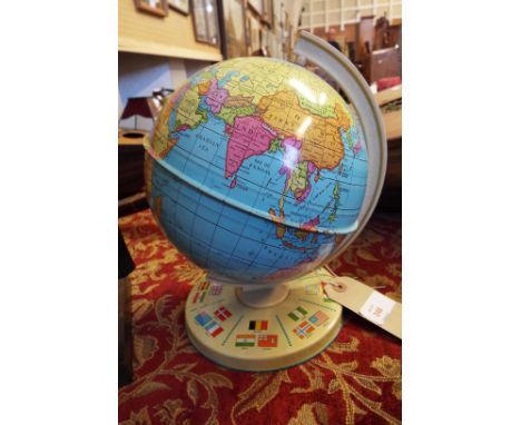 A Chad Valley vintage tin globe