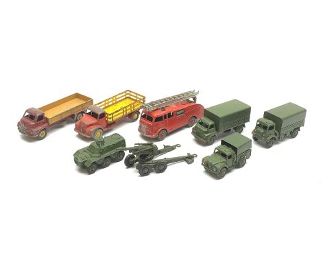 Dinky - five military vehicles comprising three-ton Army Wagon No.621, Army Wagon No.623, Armoured Personnel Carrier, Army on