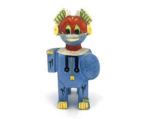Louis Wain for Max Emanuel and Co., a Lucky Knight Errant Cat vase, designed circa 1914, modelled as a cubist figure with shi