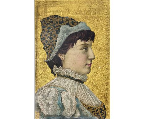 Louis Gustave Siever for G L Siever and Co., Worcester, an Aesthetic Movement painted tile, 1882, the Minton plaque decorated