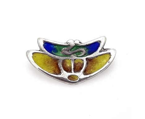 Archibald Knox for Liberty and Co., an Arts and Crafts silver and enamelled brooch, William Hair Haseler, Birmingham 1908, do