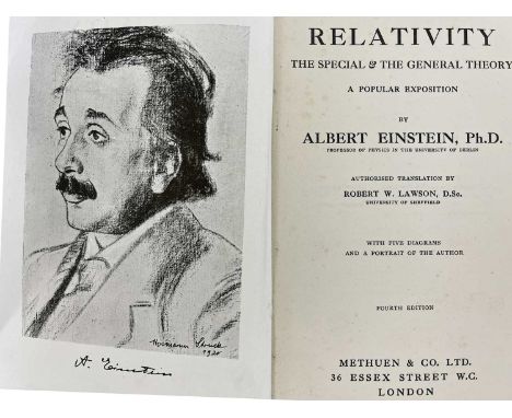 Einstein, Albert, 1921, Relativity; special and general theory, London: Methuen, fourth edition of the first English translat