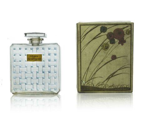 Rene Lalique for Houbigant, a Violette glass perfume bottle, model Houbigant Perfume 1, designed circa 1919, polished with bl